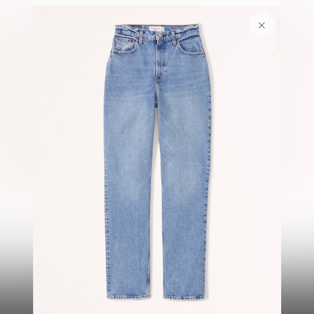 Abercrombie and Fitch Curve Love Ultra High Rise 90s Straight Jean